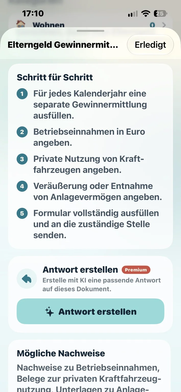 Schritt-für-Schritt-Anleitung zum Elterngeld-Formular